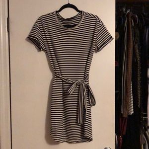 Striped midi dress